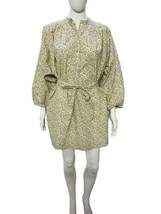 Doen Women Opal Belted Floral Printed Gather Cotton Oversize Short Mini Dress S - £150.35 GBP