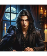 Magician of Grey Dark Arts Spirit Companion, Raven Familiar, Mage Spirit... - $59.99