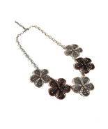 Floral Filigree Necklace Womens Fashion Metal Daisy Costume Jewelry 17&quot; ... - £14.62 GBP