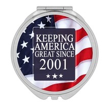 Keep America Great Birthday : Gift Compact Mirror Classic Flag Patriotic... - $12.99