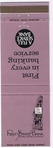 Matchbook Cover First State Bank Of New London WI Save Money - £0.54 GBP