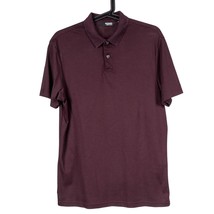 Murano Liquid Luxury Polo Shirt M Mens Burgundy Short Sleeve Cooling 100% Cotton - £12.54 GBP