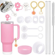 15 Pcs Stanley Cup Accessories Set Including Silicone Spill Proof Stopper Cute S - £16.45 GBP