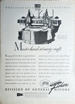 1942-DIVISION OF GENERAL MOTORS-VTG Print Ad-BODY BY FISHER-GM-WWII ARMS... - $10.91