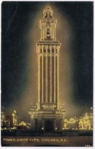 Illinois Postcard Chicago Tower White City 1911 - £1.09 GBP