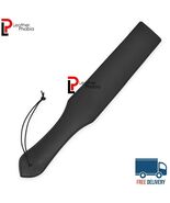 Real Leather Bdsm Paddle Black Spanking Slapper Wide Flexible - $27.99