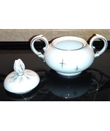 Fukagawa Arita 713 Cross Star Atomic Age SERVING VEGETABLE BOWL &amp; LID Fi... - $950.18 MXN