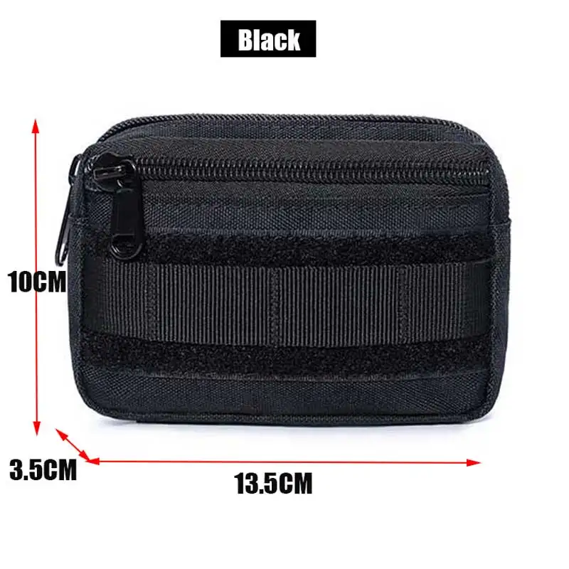 Outdoor EDC Molle Pouch Small Wallet Waist Bag Men Portable Travel Zipper Waist  - £83.44 GBP
