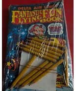 VINTAGE DELTA AIR LINES Fantastic Fun Flying Book SEALED Cap&#39;n Widget Pe... - €42,62 EUR