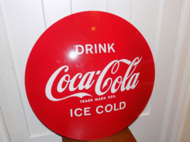 Vintage Drink Coca Cola Heavy Metal Store Display Sign - $3,660.63 MXN