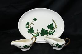 Metlox Poppytrail California Ivy Platter 13" and 2 Gravy Boats Lot of 3 - $19.59