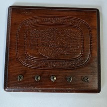 Key Holder Embossed Wood &quot;Give Us This Day Our Daily Bread&quot; Retro  Farmh... - $253.69 MXN