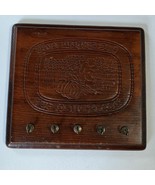 Key Holder Embossed Wood &quot;Give Us This Day Our Daily Bread&quot; Retro  Farmh... - $253.69 MXN