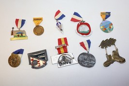 Vintage 1980&#39;s Lot of 10 Nebraska Walkfest / Volkssports Medals Award Tr... - $22.76