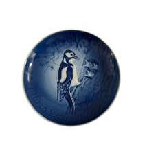 Bing and Grondahl 1980 Mothers Day Plate Woodpecker with Chicks Blue and White - $18.76