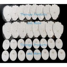 Replacement Electrode Gel Pads (16 Lg + 16 Sm Oval) For Pulse Therapy Massager - £24.00 GBP