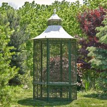 10ft. Tall Asian-Inspired Iron Garden House Gazebo Dynasty (Green) - $4,042.50