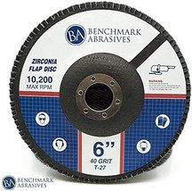 High-Density Jumbo Zirconia Type 27 Flap Discs For Sanding,, 6&quot; X 7/8&quot; 4... - $51.96