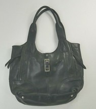 B Makowsky Black Leather Hand Bag Purse Hobo Shoulder Bag - £47.80 GBP