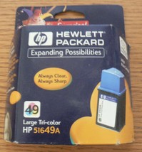 HP 49 Genuine OEM Tri-Color Ink Cartridge 51649A - New in Box (EXP 2002) - $7.87