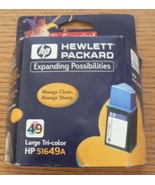 HP 49 Genuine OEM Tri-Color Ink Cartridge 51649A - New in Box (EXP 2002) - $7.87