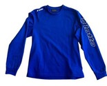 Lotto Blue Spellout Long Sleeve Men&#39;s LARGE Sweatshirt Soccer Futbol - $19.75