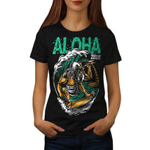 Aloha Surfboard Shirt Funny Zeus Women T-shirt - £10.34 GBP