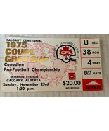 1975 Edmonton Eskimos 9 Montreal Alouettes 8 CFL Football Grey Cup Ticke... - $732.98 MXN
