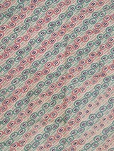 Vintage Feedsack Fabric Pink &amp; Blue Abstract Ovals Purple 36x45 - £15.50 GBP