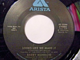 Barry Manilow-Looks Like We Made It / New York City Rhythm-1977-45rpm-VG+ - £1.98 GBP