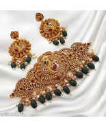Temple Allure Kundan Jewelry Traditional Bridal South Jewelry Set g - €5,80 EUR