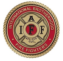 Firefighters Medallion for Box Cremation Urn/Flag Case - 2 Inch Diameter - £70.81 GBP