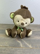 2013 Fisher Price Snugamonkey Monkey Green Bow 7&quot; Plush - £7.83 GBP