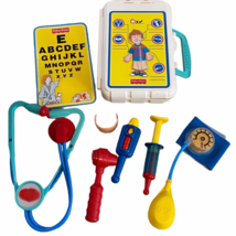 Fisher Price Pretend Play Physician Doctor Kit White Case Complete - $24.00