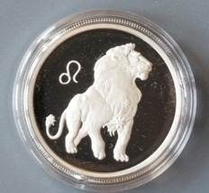 Russia 2 Ruble 2002 Silver Proof Leo In Capsule Rare Coin - £86.19 GBP