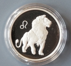 Russia 2 Ruble 2002 Silver Proof Leo In Capsule Rare Coin - £85.17 GBP