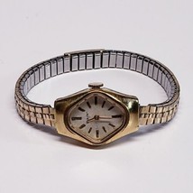 Vintage Bulova-17 Jewels-Gold Tone Mechanical-Ladies-Diamond Shape Bezel-Works!  - £17.78 GBP