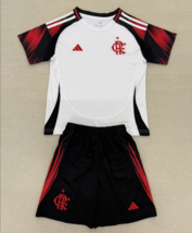 Kids Flamengo 2025 Away White Kits Shirt Jersey With Shorts - $49.00