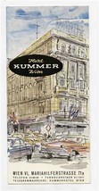 Hotel Kummer Brochure Vienna Austria in 4 Languages  - $17.82