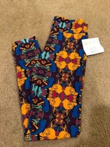 LuLaRoe OS Curved Arrows Pink Purple Blue 80s Save By the Bell Vegas Leggings - £9.70 GBP