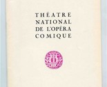 Theatre National De L&#39;Opera Comique La Boheme Paris France 1969-1970 - $17.82