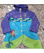 Disney Store Ariel The Little Mermaid Hooded Rain Jacket Coat girls sz L... - $30.00