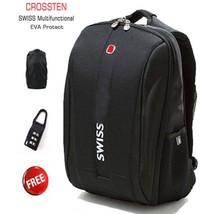 Crossten Swiss Multifunctional 15.6&quot; Laptop Backpack ipad Case EVA Shell Protect - £59.09 GBP
