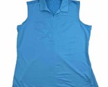Nike Golf Polo Womens Shirt Size Large Sleeveless Dri-Fit Blue Collared - £12.60 GBP