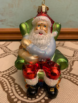 Old World Christmas 2021 Blown Glass Santa Claus Vaccinated Ornament - £5.58 GBP