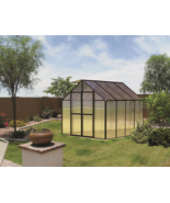 8&#39; x 8&#39; Black Monticello Greenhouse by Riverstone - Free Shipping - £2,911.58 GBP