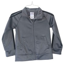 Adidas Jacket Long Sleeve Full Zip Gray Pockets Child&#39;s Size 5 - £6.93 GBP
