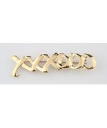 Tiffany &amp; Co Paloma Picasso 18k Gold Pin Xs &amp; Os Brooch Hugs &amp; Kisses XX... - $24,356.75 MXN