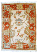 Handmade vintage Indo-Mahal rug 2.1&#39; x 3.2&#39; (64cm x 97cm) 1980s - £355.93 GBP