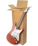 5 Pack Electric Guitar Cardboard Box Side Loading Corrugated 18&quot; L X 6&quot; ... - $996.52 MXN